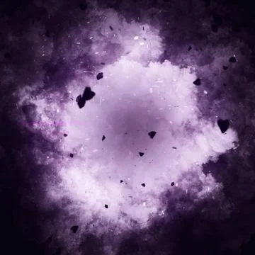 Purple smoke frame. Realistic vector illustration of color clouds with over.. Stock Photos