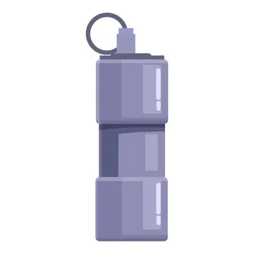 Purple smoke grenade with ring pull for signaling or creating a visual screen Stock Illustration