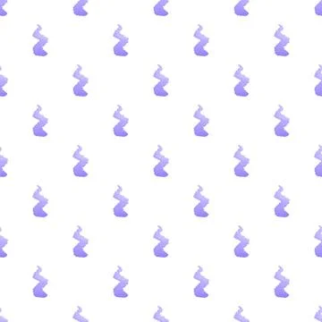 Purple smoke seamless pattern on white background Stock Illustration