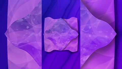 Purple smooth waves fluid abstract motion blurred background. 3d Stock Footage 155600586