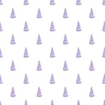 Purple snail shells repeating pattern on white background イラスト素材
