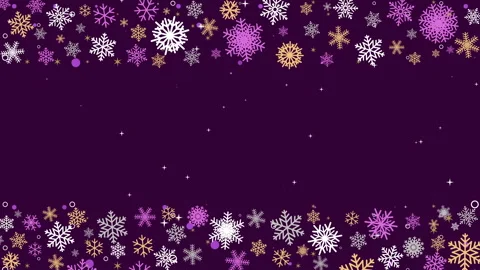 Purple snowflake border with central space. Stock Footage 322011959