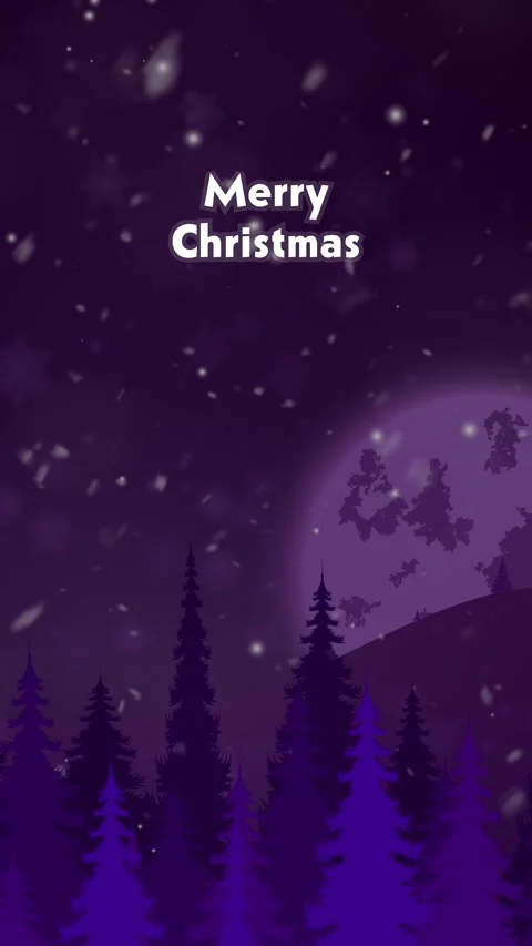 Purple Snowy Mountain Night Loop Stock Footage 344020348