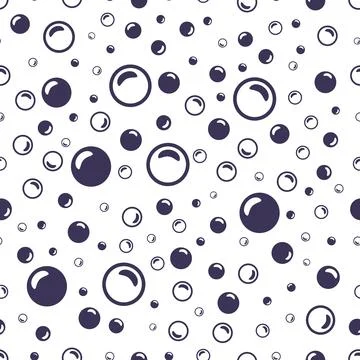 Purple soap bubbles on a white background. Stock Illustration