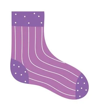 Purple sock design Stock Illustration