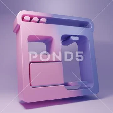 Purple Software, web developer programming code icon isolated on purple bac.. 스톡 일러스트