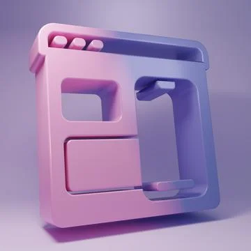 Purple Software, web developer programming code icon isolated on purple bac.. Illustrazione stock