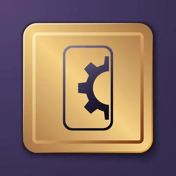 Purple Software, web development, programming concept icon isolated on purple Stock Illustration