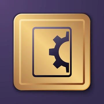 Purple Software, web development, programming concept icon isolated on purple Stock Illustration