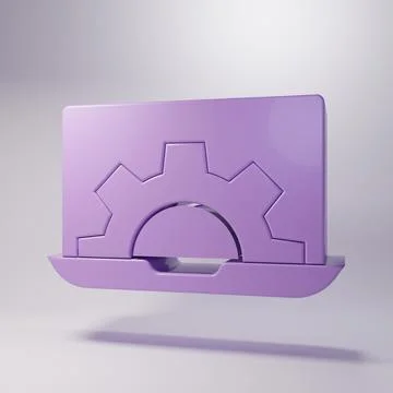 Purple Software, web development, programming concept icon isolated on grey.. Stockillustratie