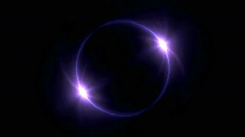 Purple Solar eclipse in space concept with ring flare Stock Footage 53276199