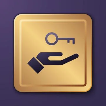 Purple Solution to the problem in psychology icon isolated on purple background Stock Illustration
