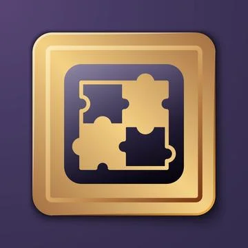 Purple Solution to the problem in psychology icon isolated on purple background Illustrazione stock