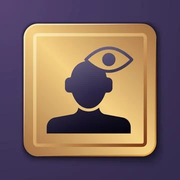 Purple Solution to the problem in psychology icon isolated on purple background Stock Illustration