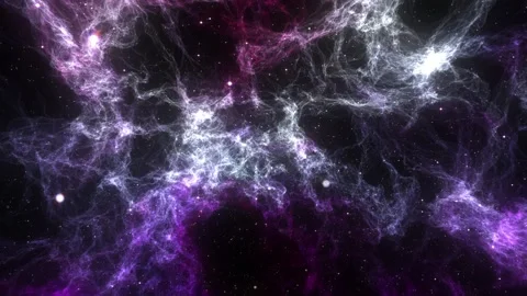 Purple Space Nebula Background Видео 204144715