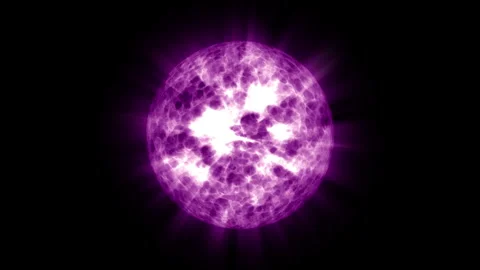 Purple space sphere on black background Stock Footage 275555216