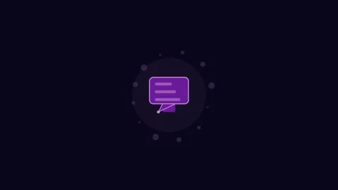 Purple Speech Bubble Animation Purple Stock Footage 342621171