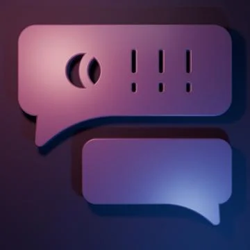 Purple Speech bubble chat about baseball game icon isolated on purple-blue .. Stock Illustration