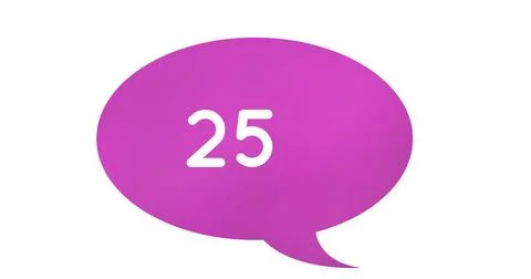 Purple speech bubble with numbers 4k Stock Illustration