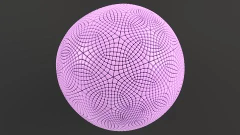 Purple sphere on the black surface Stock Illustration
