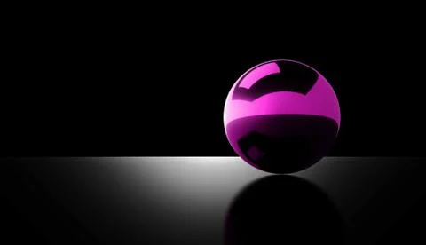 Purple sphere rendered on dark background Stock Illustration