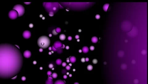 Purple Spheres Floating on Black Background abstract Stock Footage 317564371