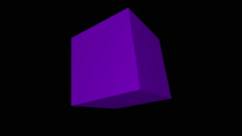 Purple spinning cube Stock Footage 157372441