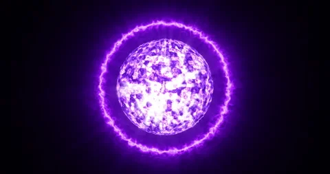 A purple spinning magic sphere Stock Footage 271379467