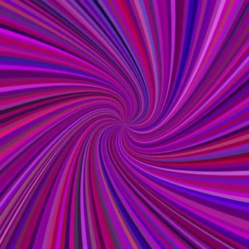 Purple spiral background - vector design from rotating rays in colored tones Stock Illustration