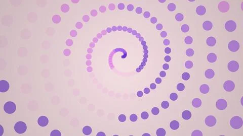 Purple spiral pattern with dots on a soft background Stock Illustration