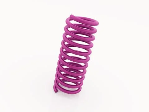 Purple spiral string isolated on white background Stock Illustration
