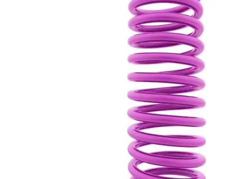 Purple spiral string on white background Stock Illustration