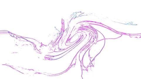 Purple spiral waves on a white background Stock Footage 126024337