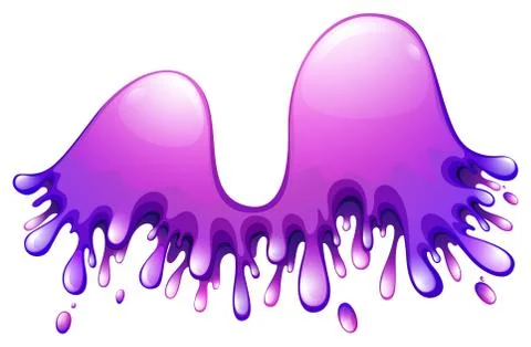 Purple splash on white Stock Illustration