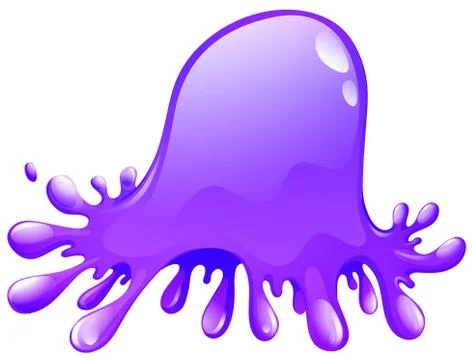 Purple splash on white Illustrazione stock