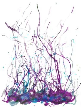 Purple splashed artwork Stock Illustration