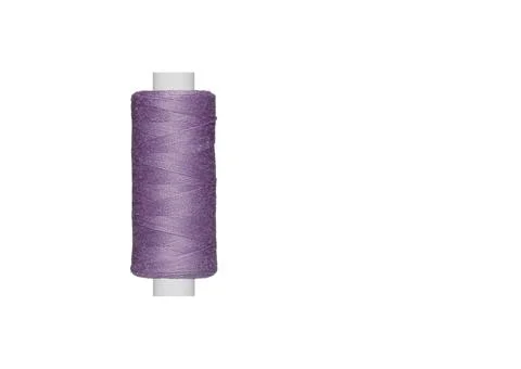 Purple spool of sewing thread isolated on white background Stock Photos