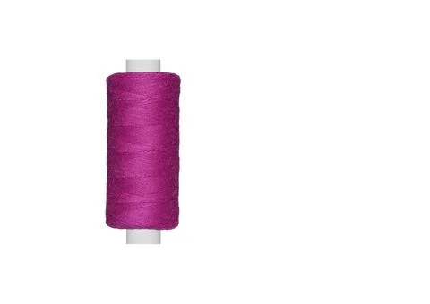 Purple spool of sewing thread isolated on white background Stock Photos
