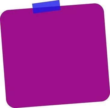 Purple square with blue corner tab icon Stock Illustration