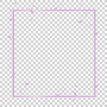 Purple square border transparent background for party event and social media Stock Illustration