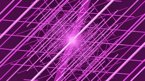 Purple Square of Lines Zoom Stock Footage 100686232