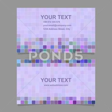 Purple Square Mosaic Business Card Template Design
