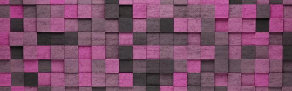 Purple Squares 3D Pattern Background 스톡 일러스트