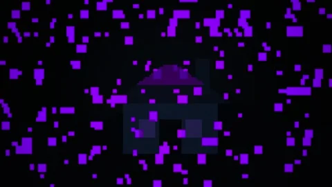 Purple squares on black background animation. Stock Footage 334892850