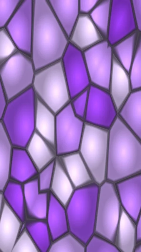 Purple Stained Glass Mosaic Pattern with Abstract Geometric Shapes Stock Footage 342943808
