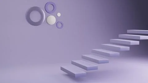 Purple staircase Stock Illustration