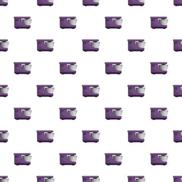 Purple stand mixer baking kitchen appliance repeated pattern Stock Illustration