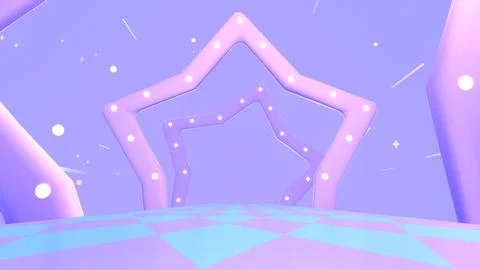 Purple star corridor Stock Illustration