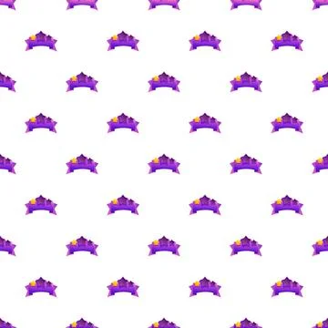Purple star ribbons seamless pattern repeating background design Stock Illustration