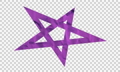 Purple star shape with a textured pattern isolated on a white background Stock Photos
